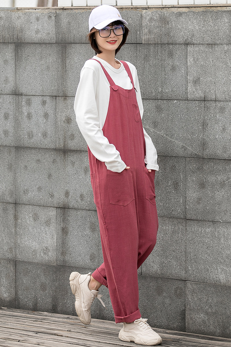 Spring Summer Casual Linen Overalls C2775#CK2200706