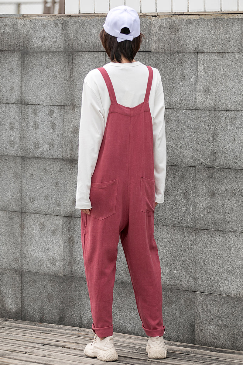 Spring Summer Casual Linen Overalls C2775#CK2200706