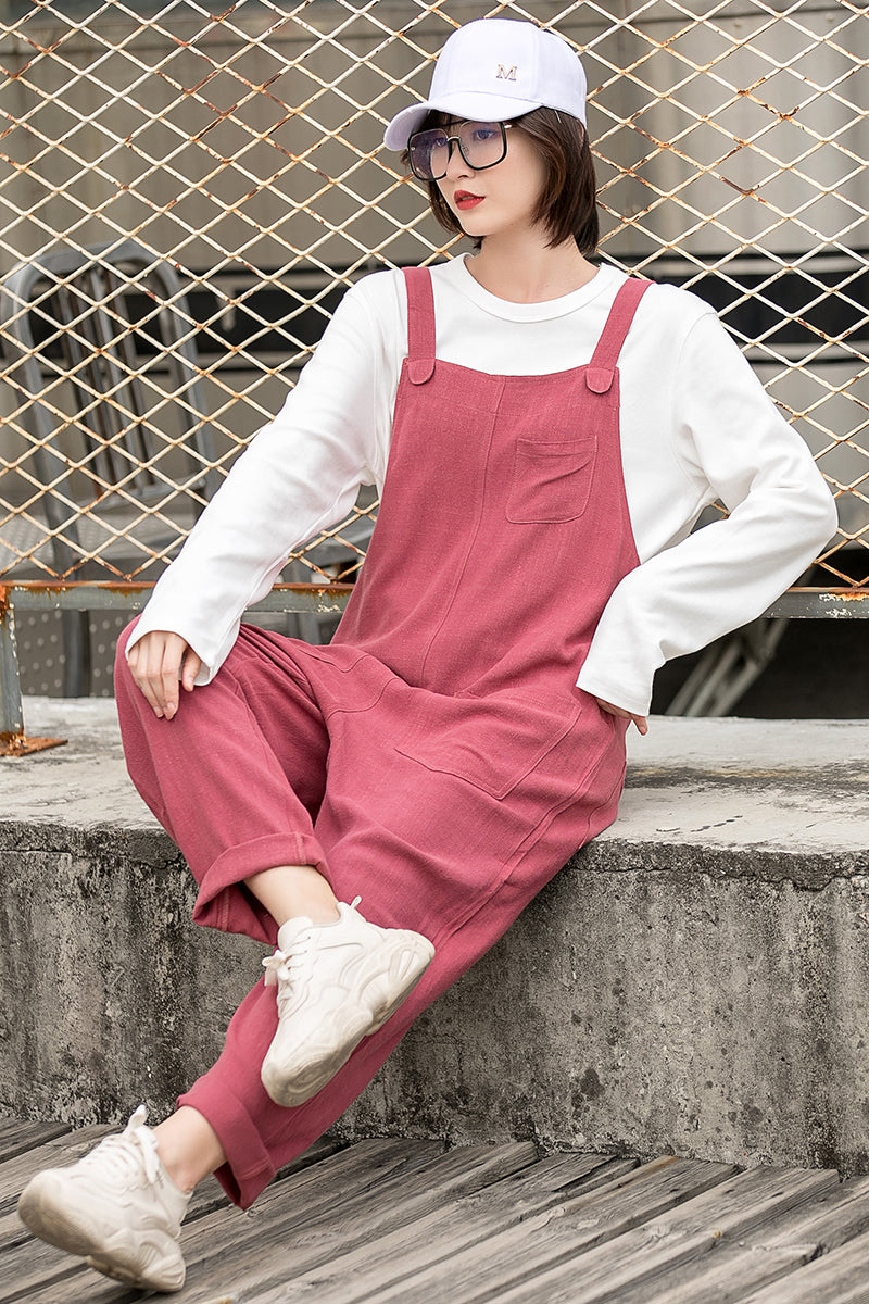Spring Summer Casual Linen Overalls C2775#CK2200706