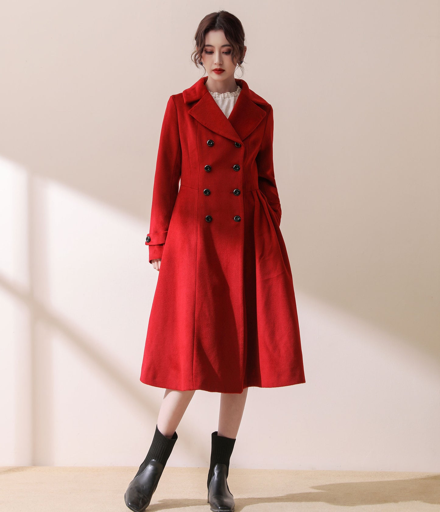 Double breasted wool coat C1783