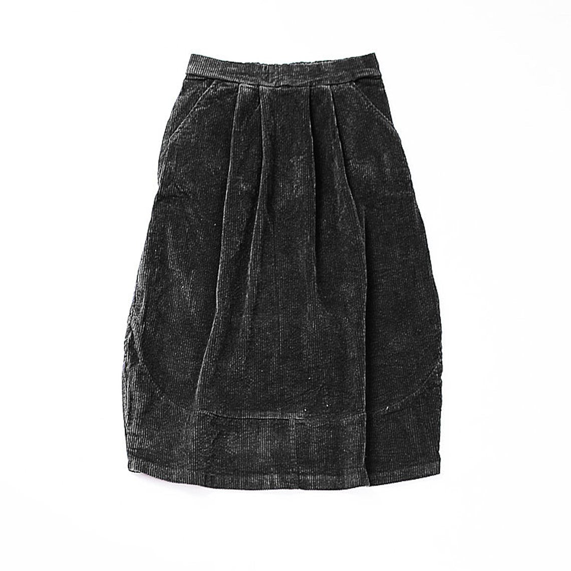 Elastic Waist Casual Corduroy Maxi Skirt C1800