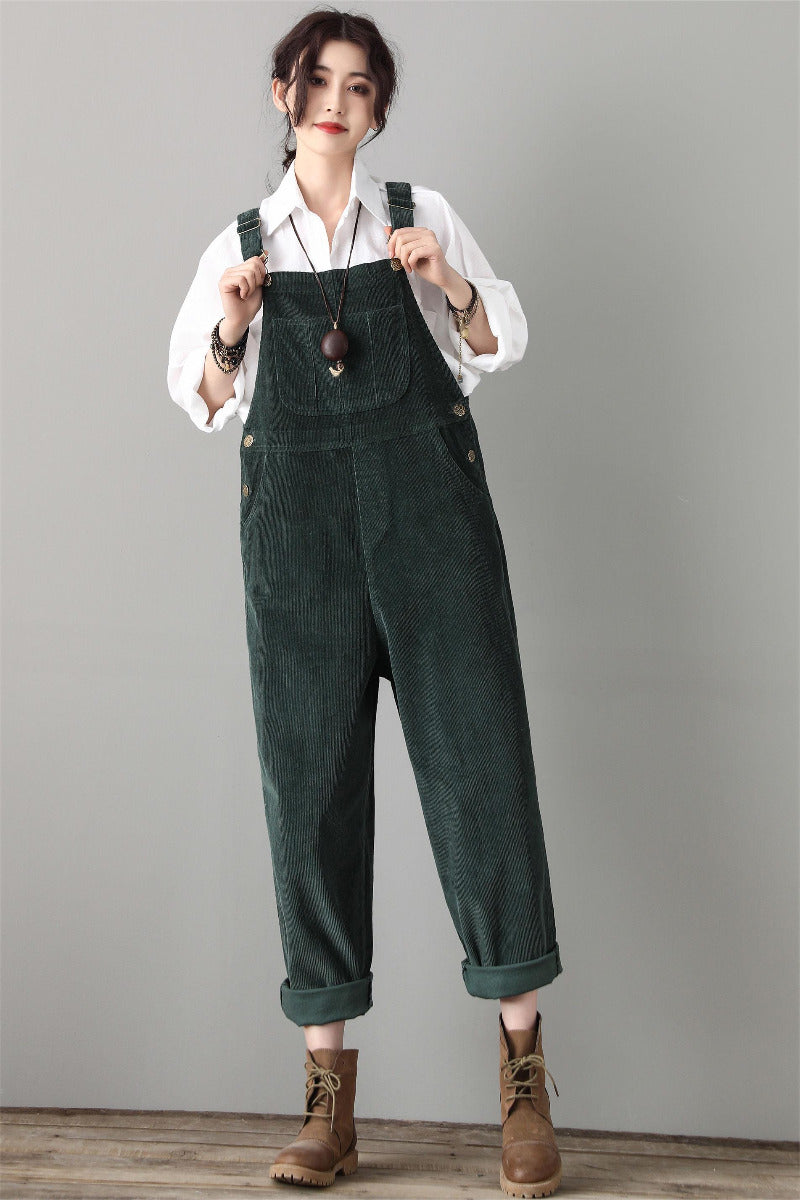 Casual Comfortable Corduroy Jumpsuit C1808