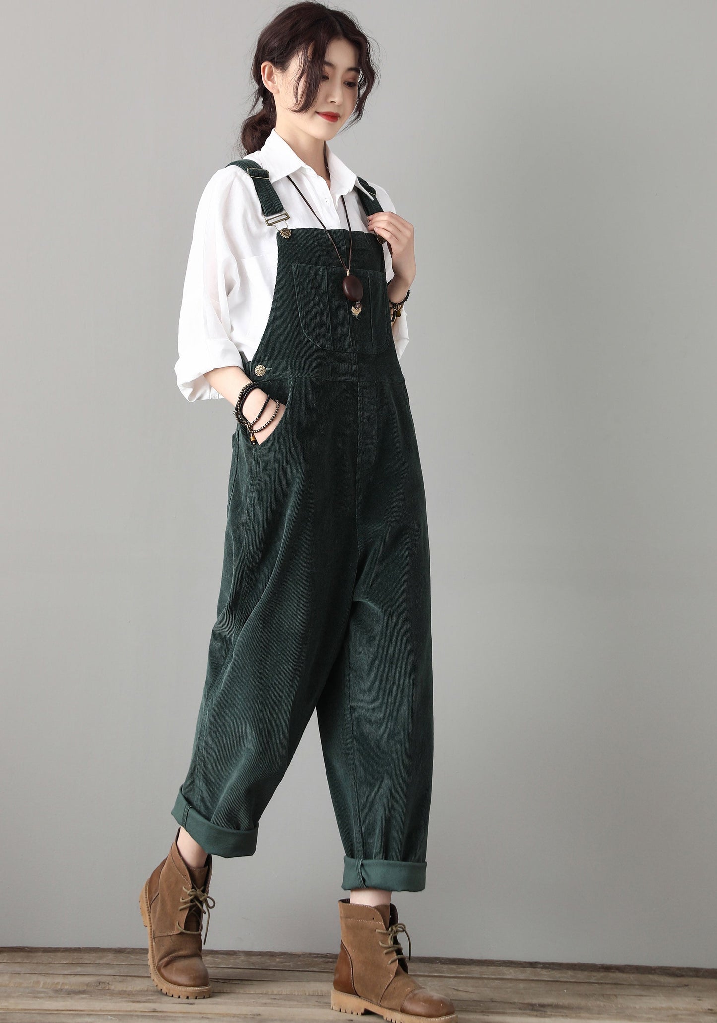 Casual Comfortable Corduroy Jumpsuit C1808