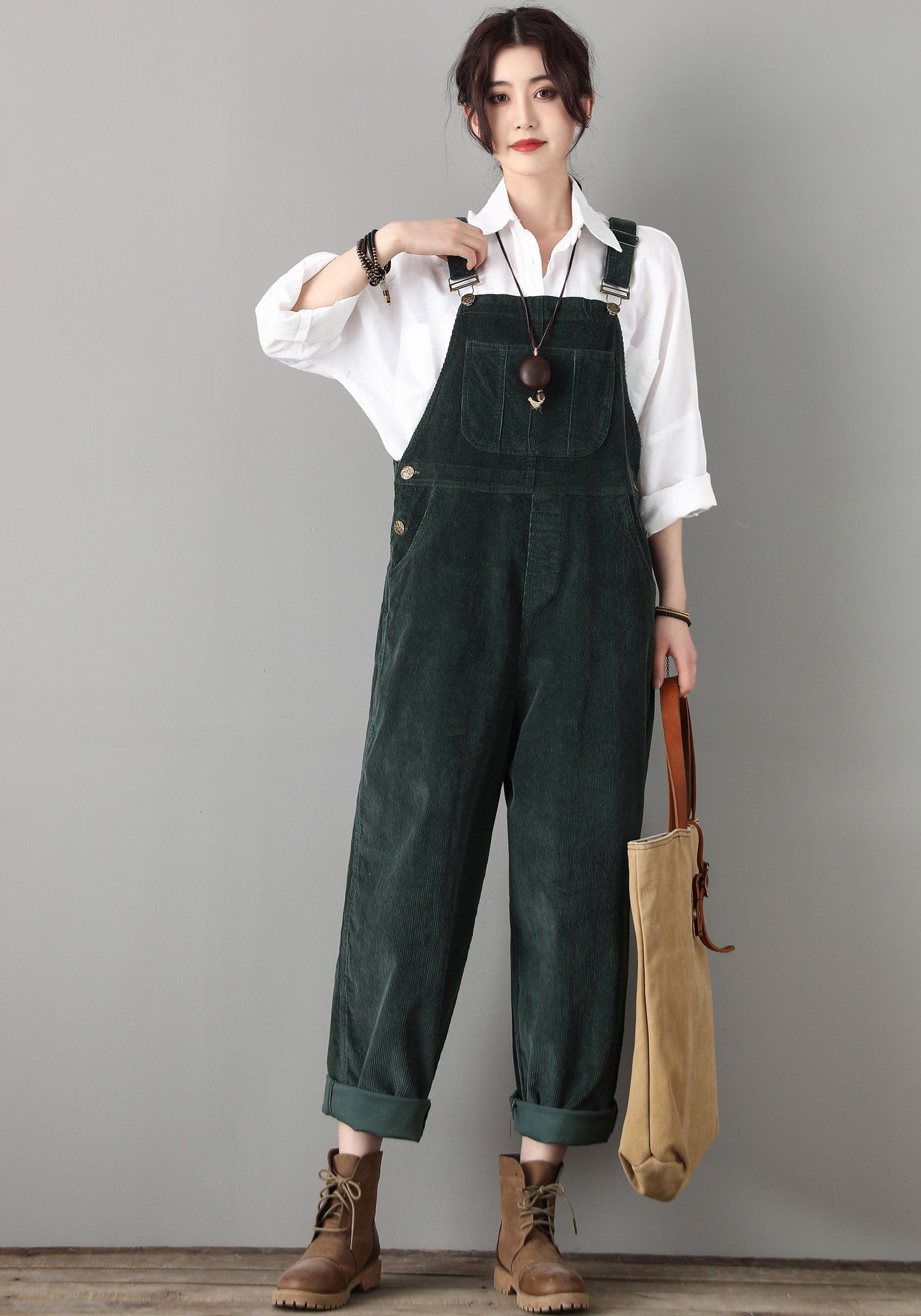 Casual Comfortable Corduroy Jumpsuit C1808