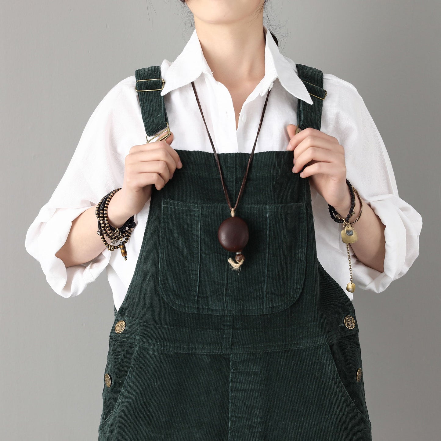 Casual Comfortable Corduroy Jumpsuit C1808