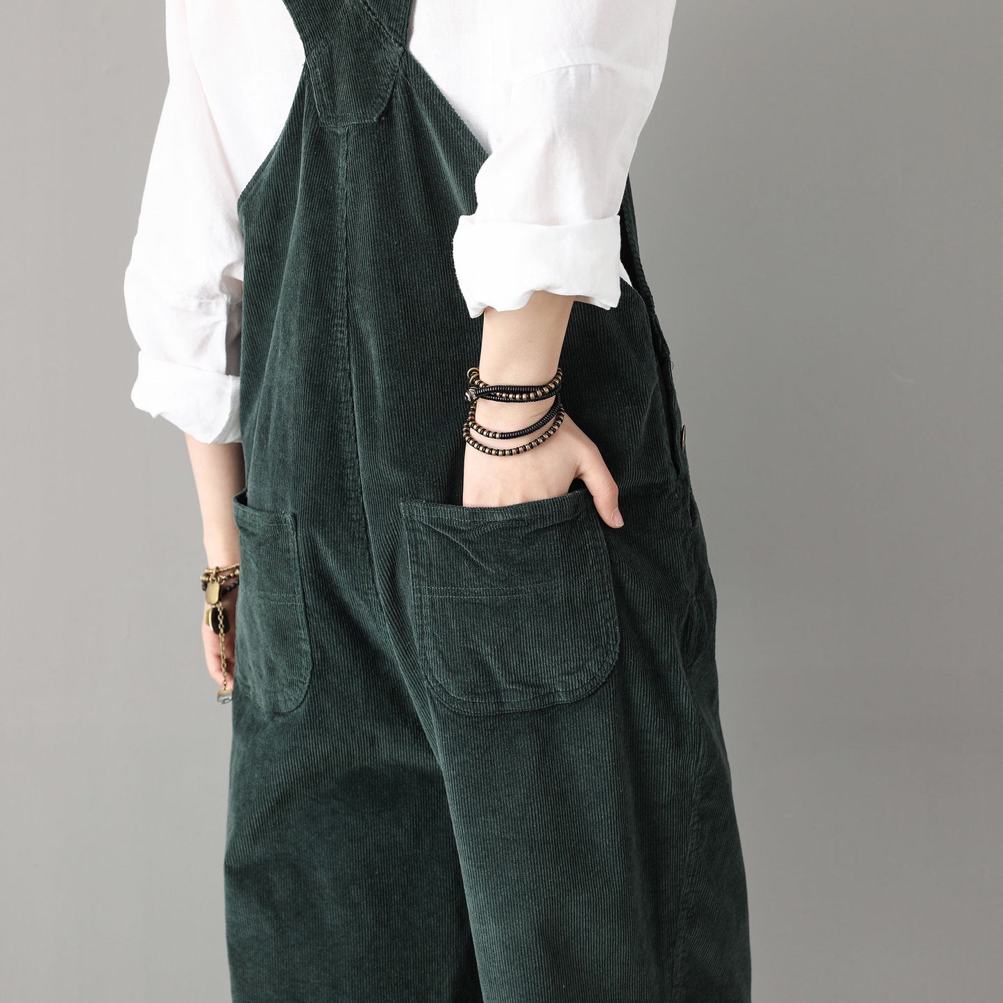 Casual Comfortable Corduroy Jumpsuit C1808