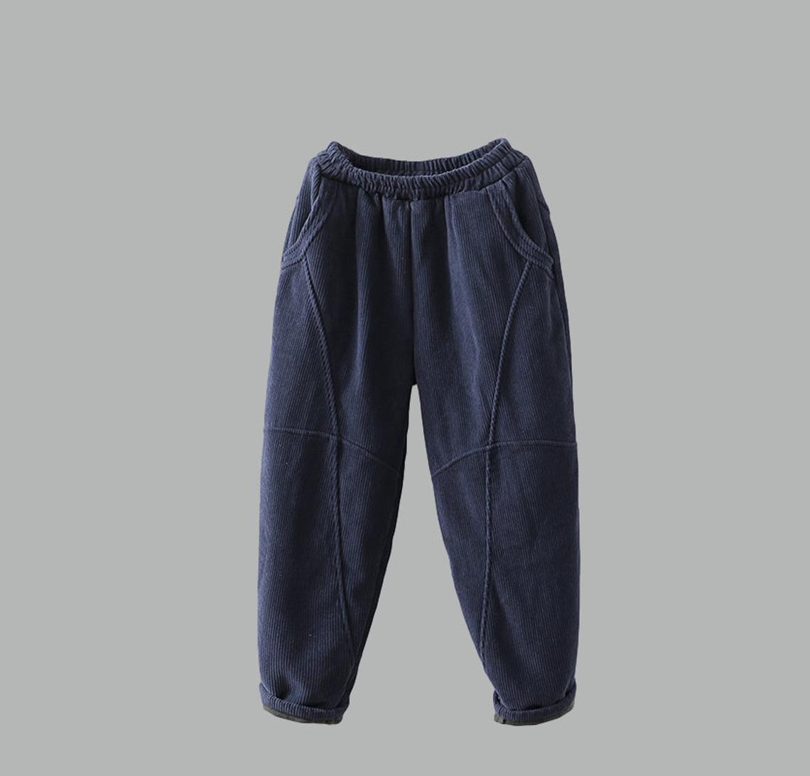 Women Retro Loose Corduroy Pants C1812#