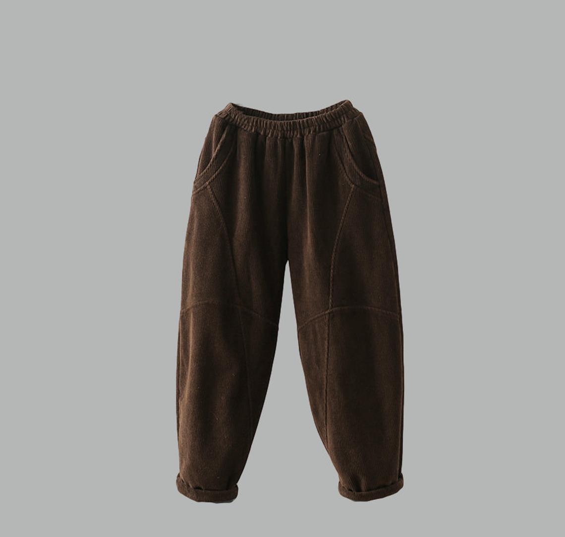 Women Retro Loose Corduroy Pants C1812