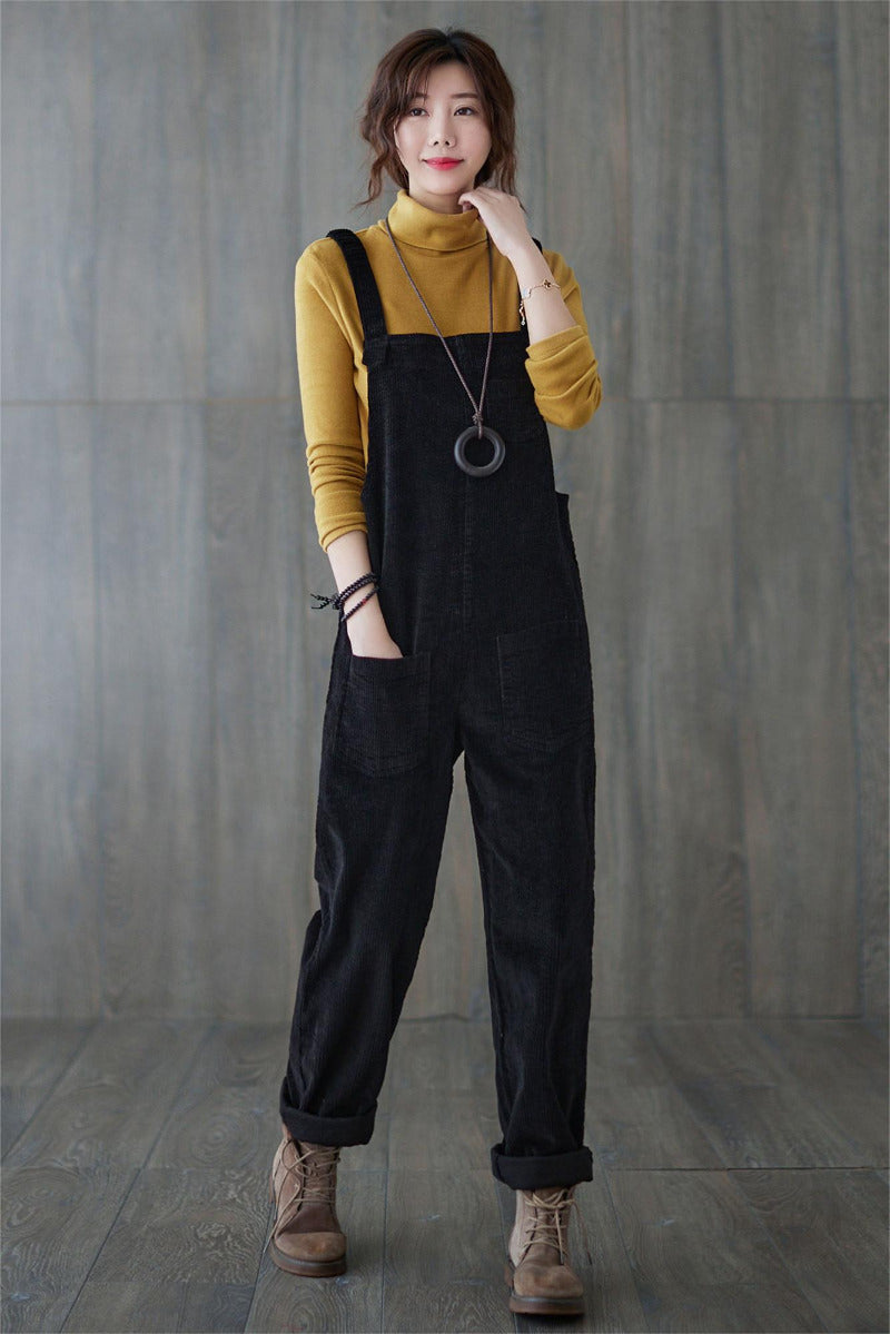 Women's Casual Corduroy Overalls C1810