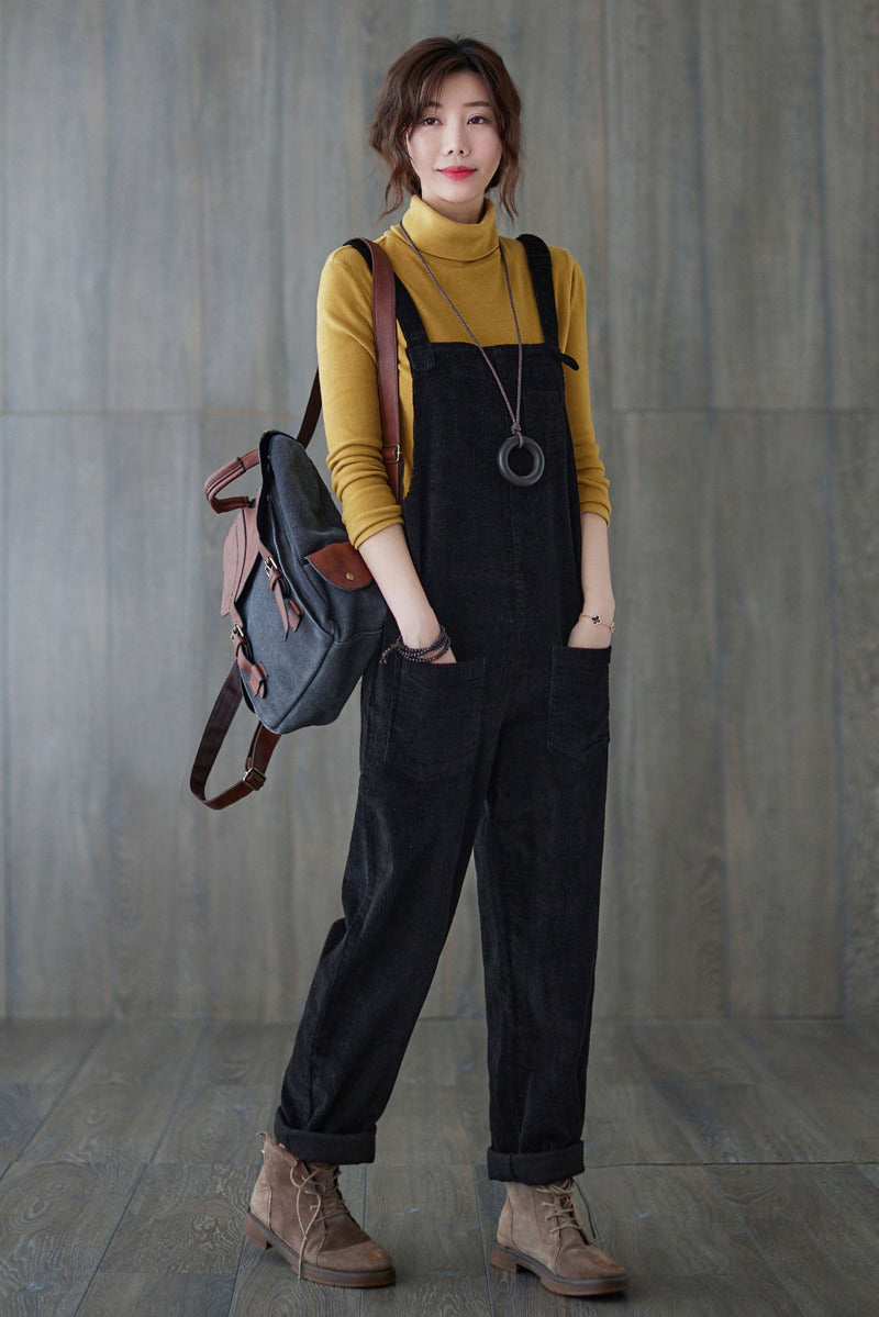 Women's Casual Corduroy Overalls C1810