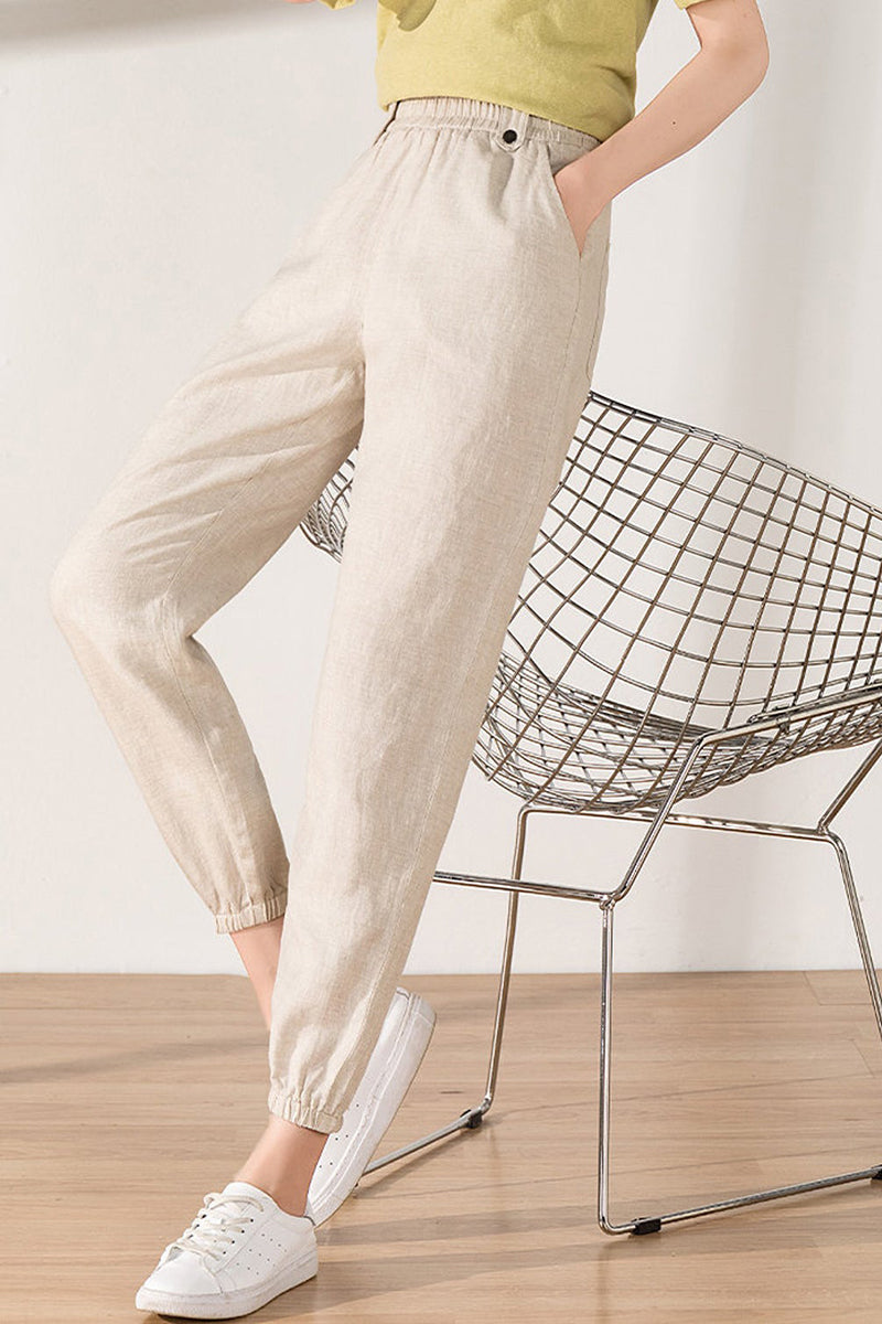 Women Wide Leg Linen Pants C1827#CK2100114