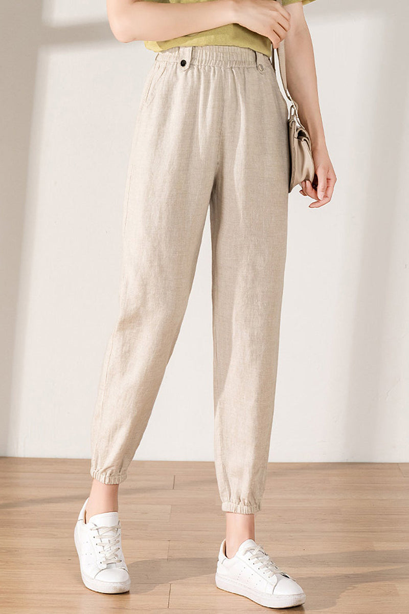 Women Wide Leg Linen Pants C1827#CK2100114