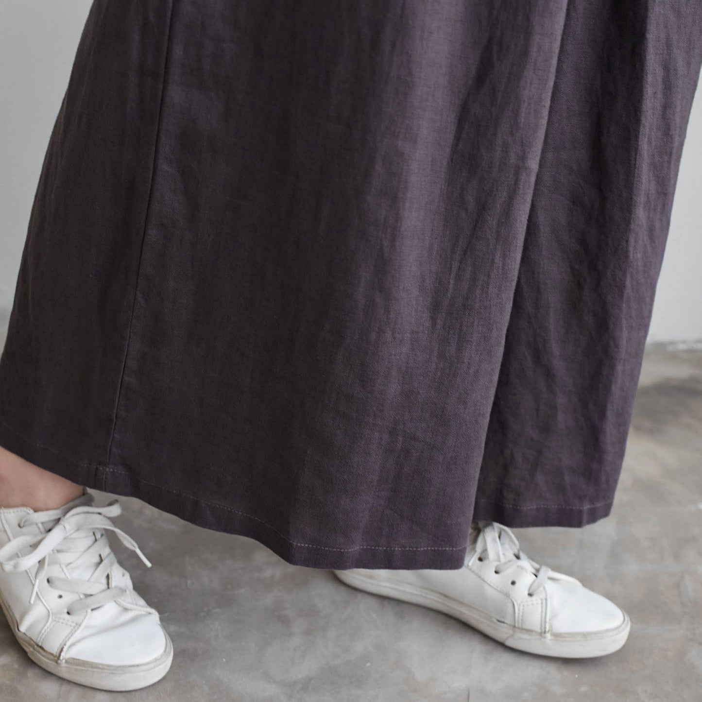 Gray Palazzo Linen Pants C1916