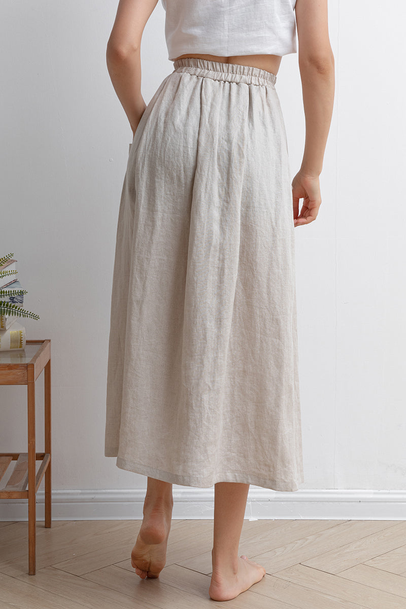 Casual Loose Women Linen Skirt C2928 -Size XS #CK2202034