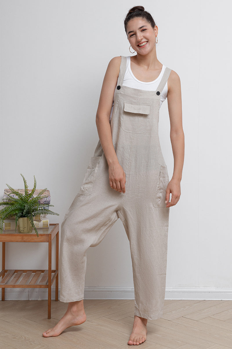 Spring Summer Casual Linen Overalls C2946