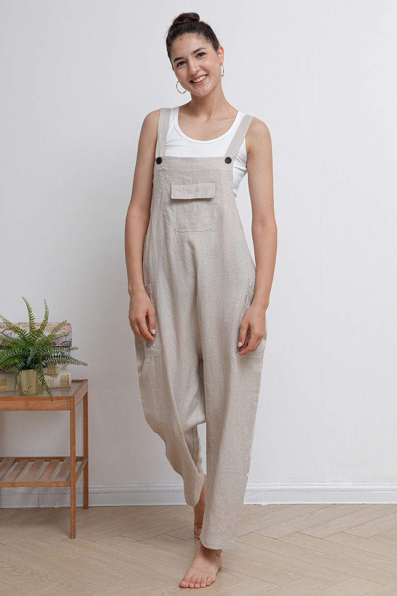 Spring Summer Casual Linen Overalls C2946