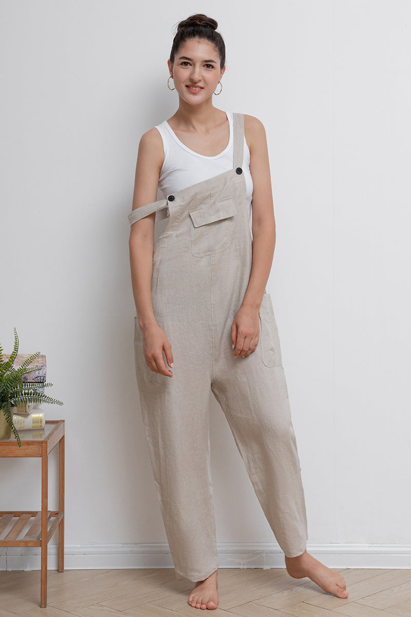 Spring Summer Casual Linen Overalls C2946