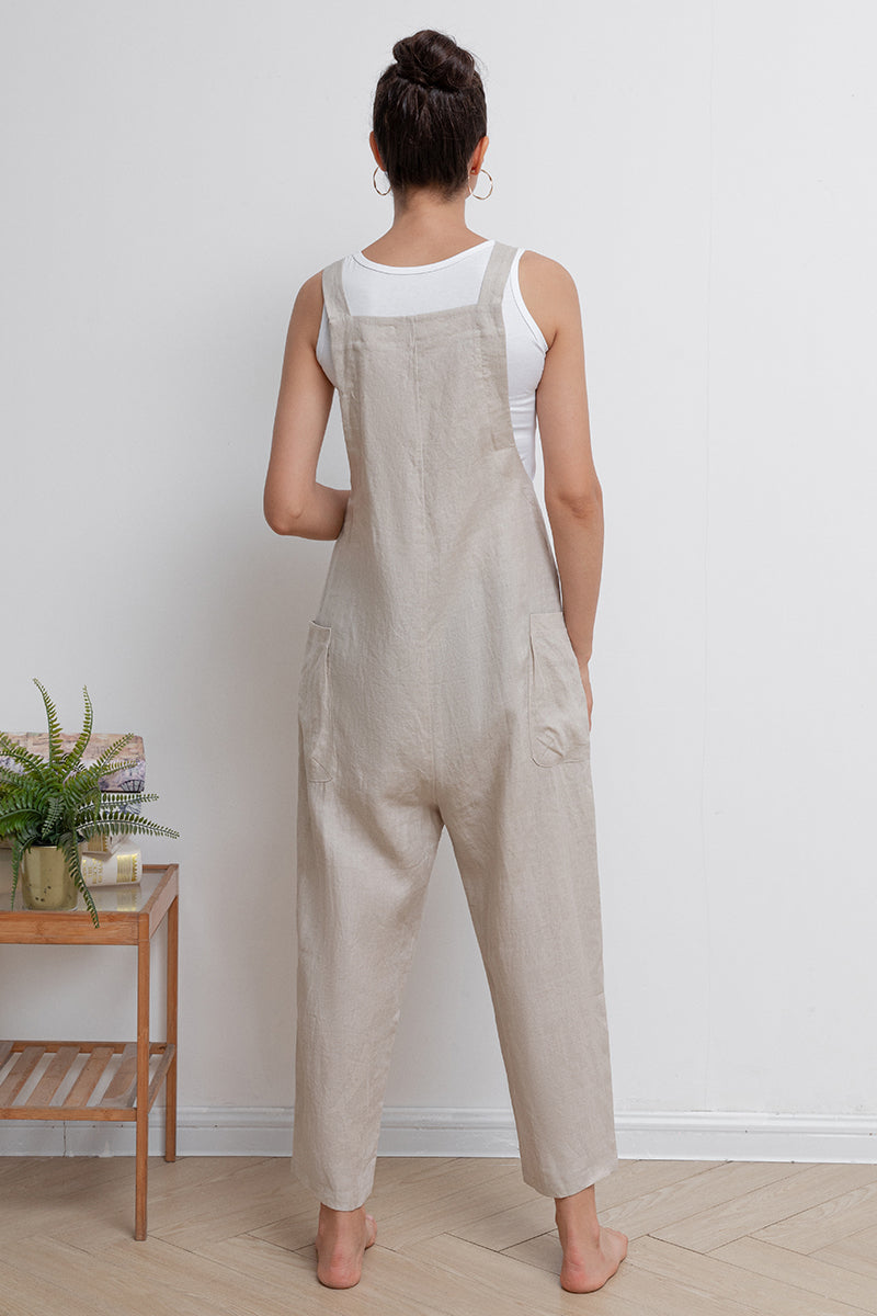 Spring Summer Casual Linen Overalls C2946
