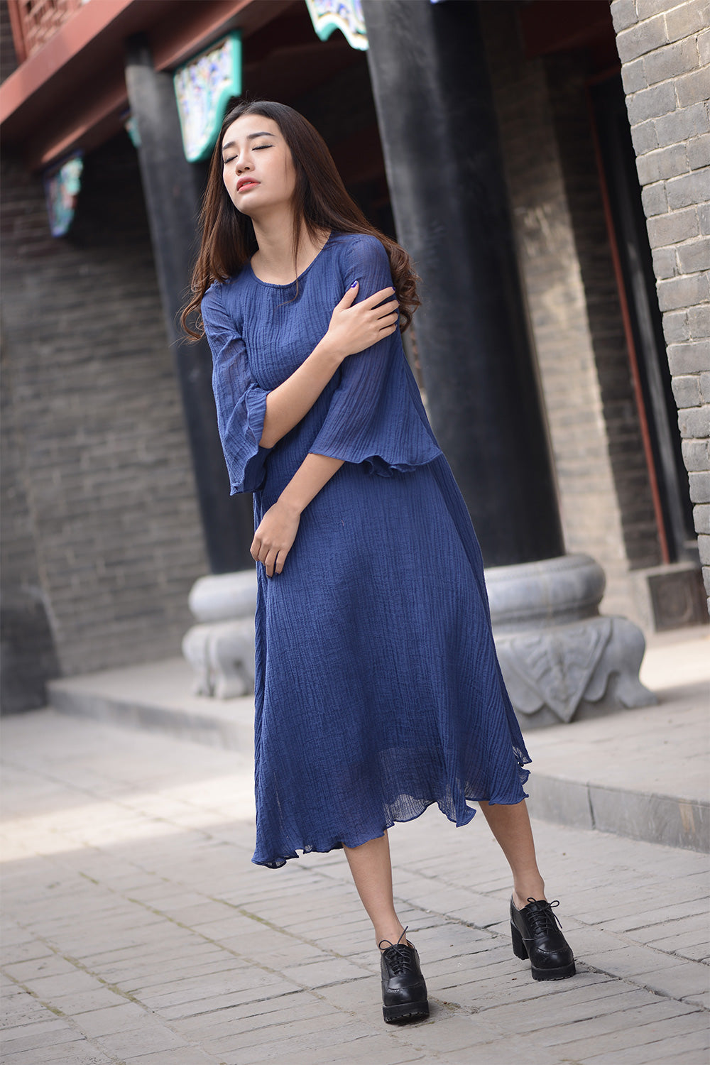1/2 sleeves dress