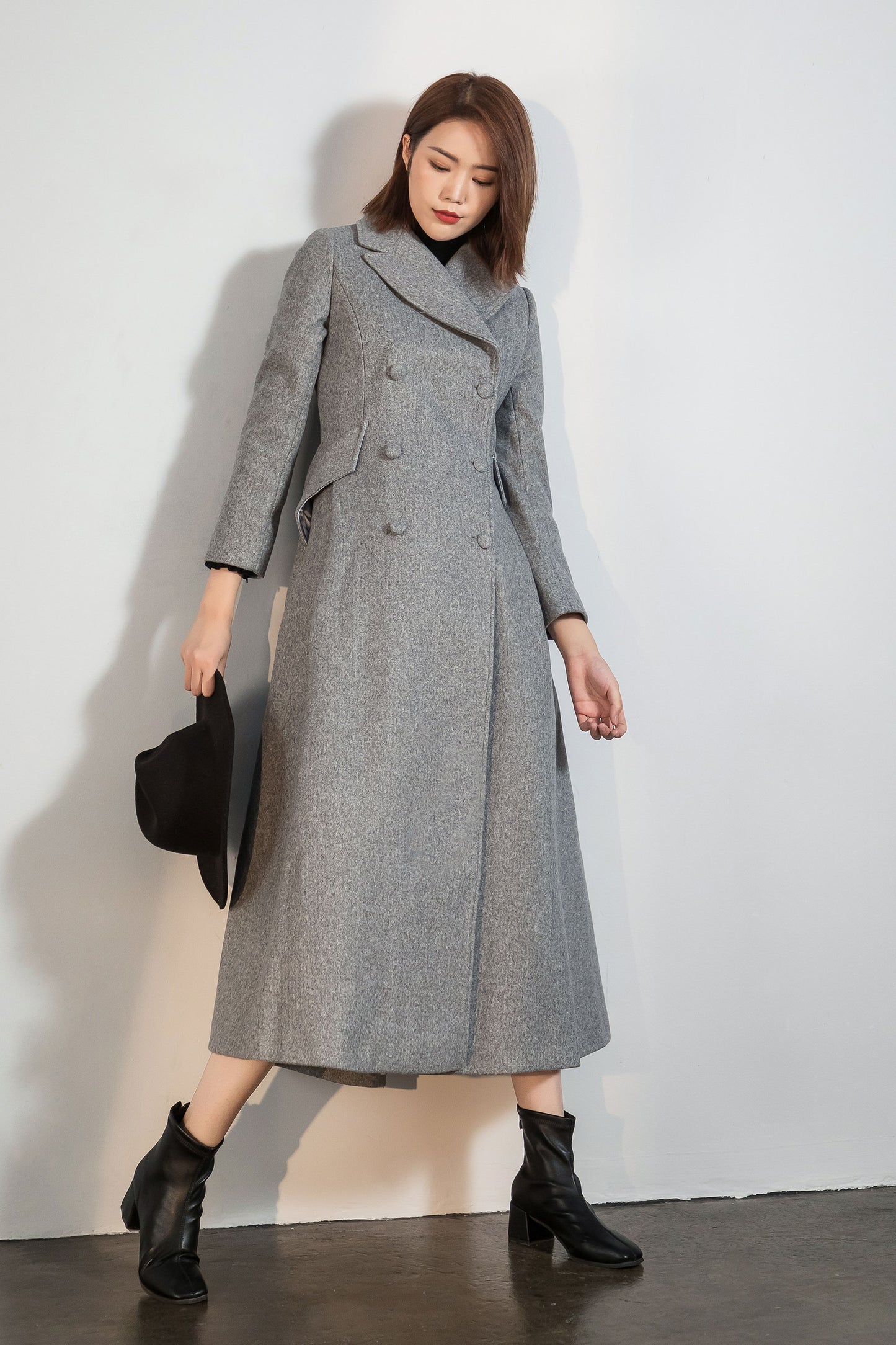 Vintage Inspired Long Wool Princess Coat Women C1758