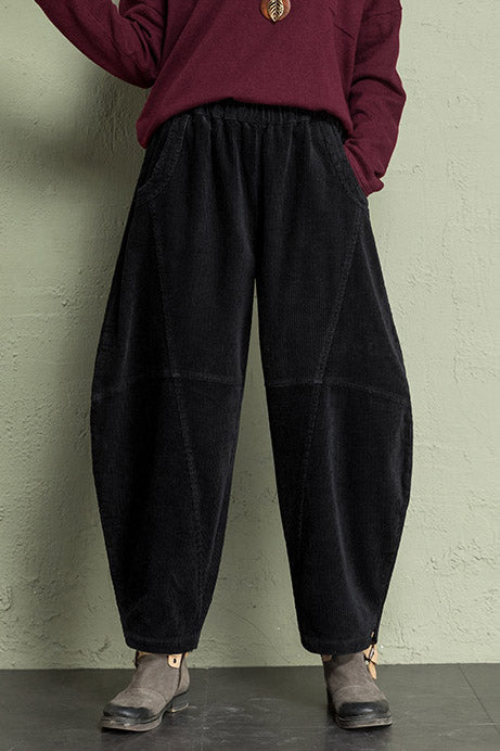 Women High Waist Corduroy Pants C2956