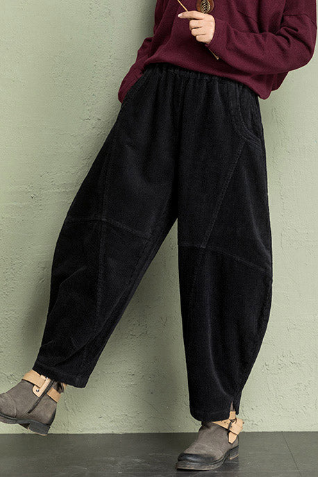 Women High Waist Corduroy Pants C2956