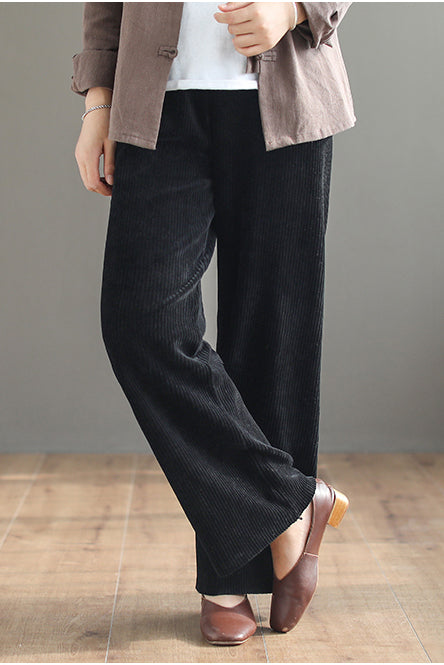 Women Long Casual Corduroy Pants C2967