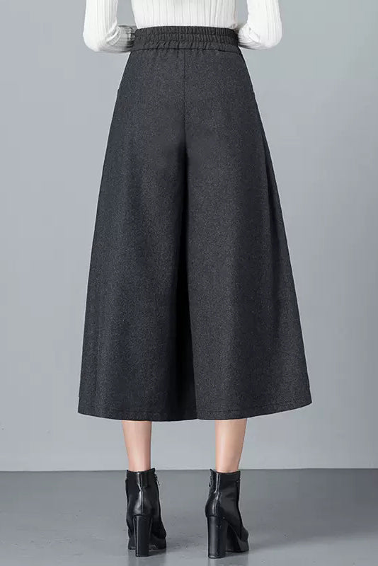Loose Wide Leg Wool Pants C3051