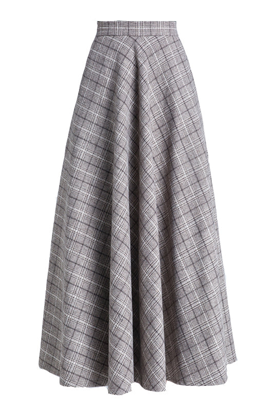 Women Swing Maxi Wool Skirt C3118
