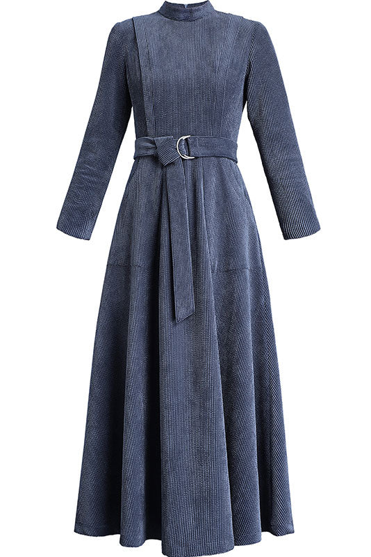 Women‘s Long Maxi Corduroy Dress C2530