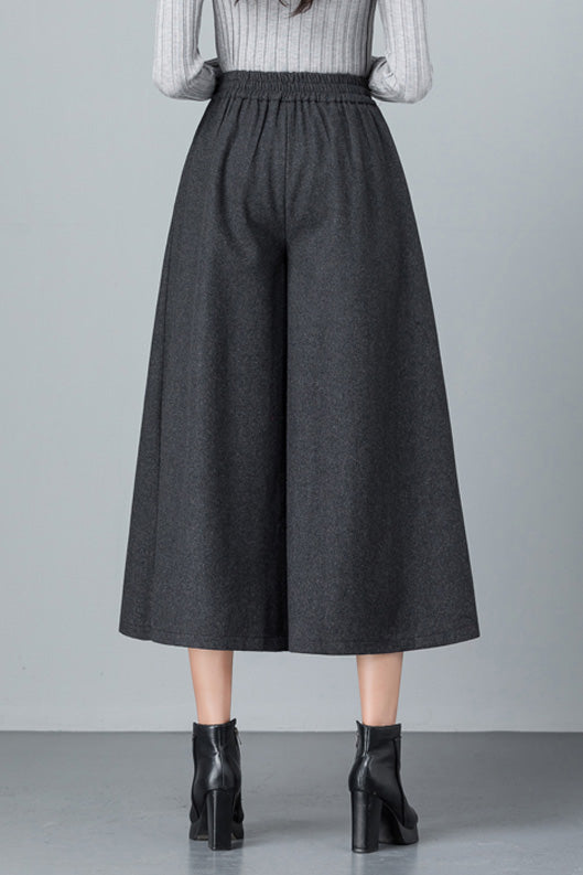High Waist Loose Wool Pants C3057