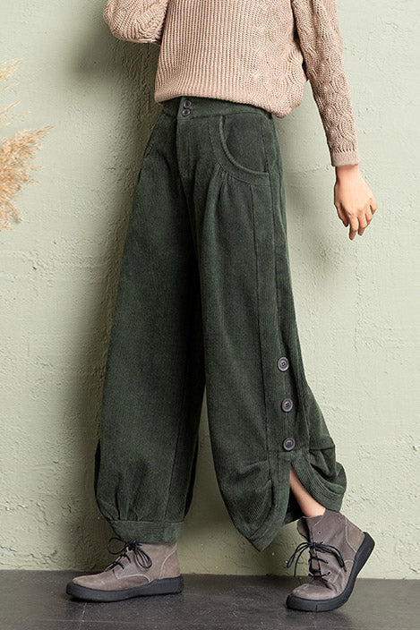 Winter Warm Thick Corduroy Pants C2958