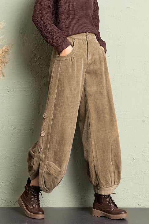 Winter Warm Thick Corduroy Pants C2958