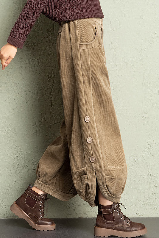 Winter Warm Thick Corduroy Pants C2958