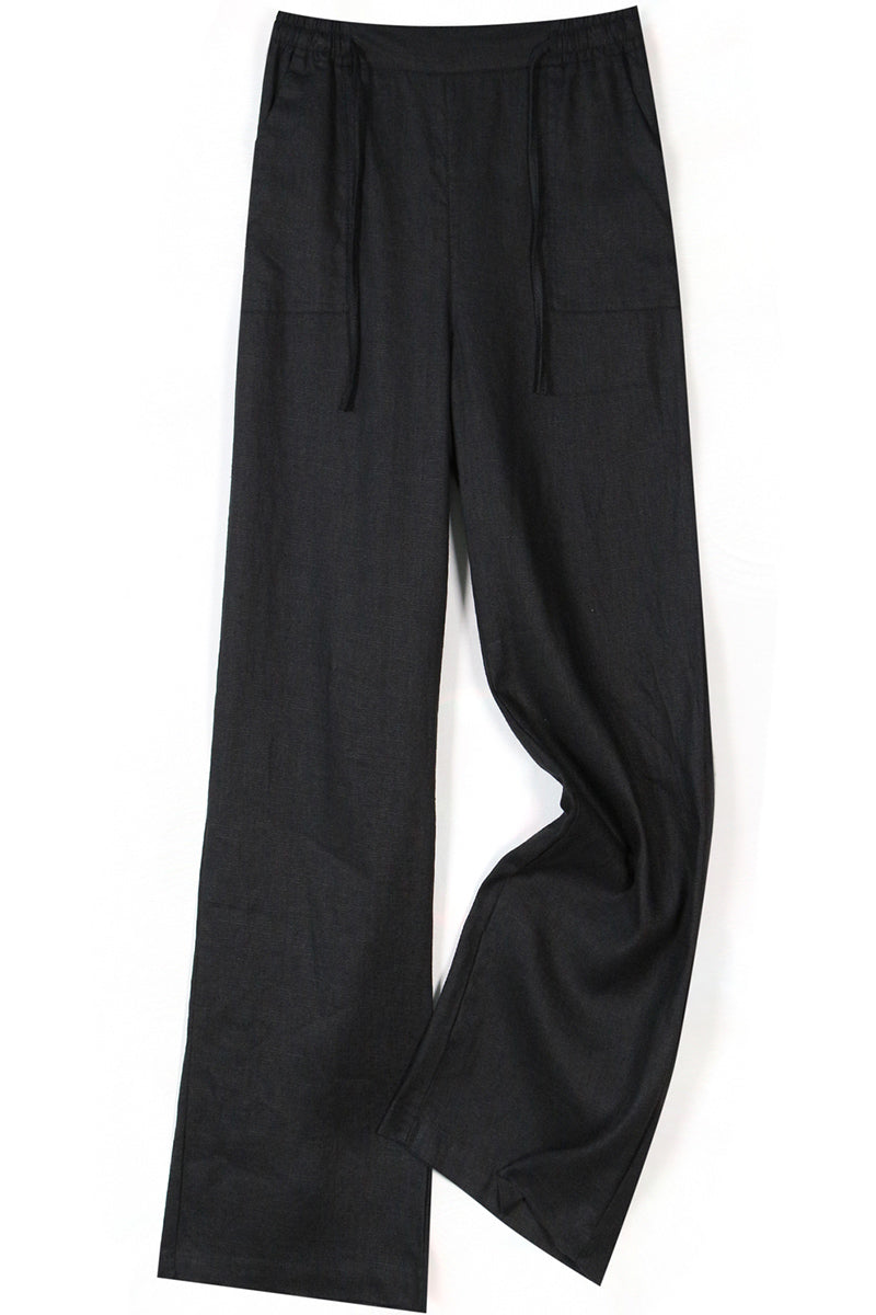 New Casual Loose Women Linen Wide Leg Pants C2890