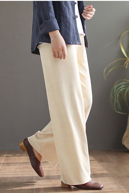 Women Long Casual Corduroy Pants C2967