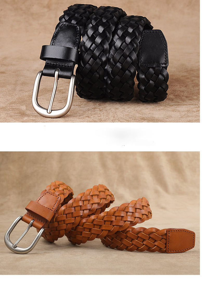 Hand-knitted belt