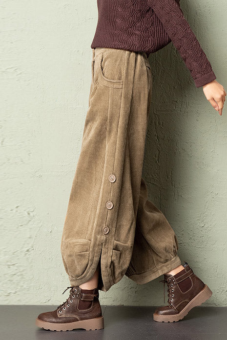 Winter Warm Thick Corduroy Pants C2958