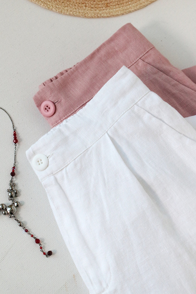 Cotton Linen Wide Leg Women Casual Pants C2892