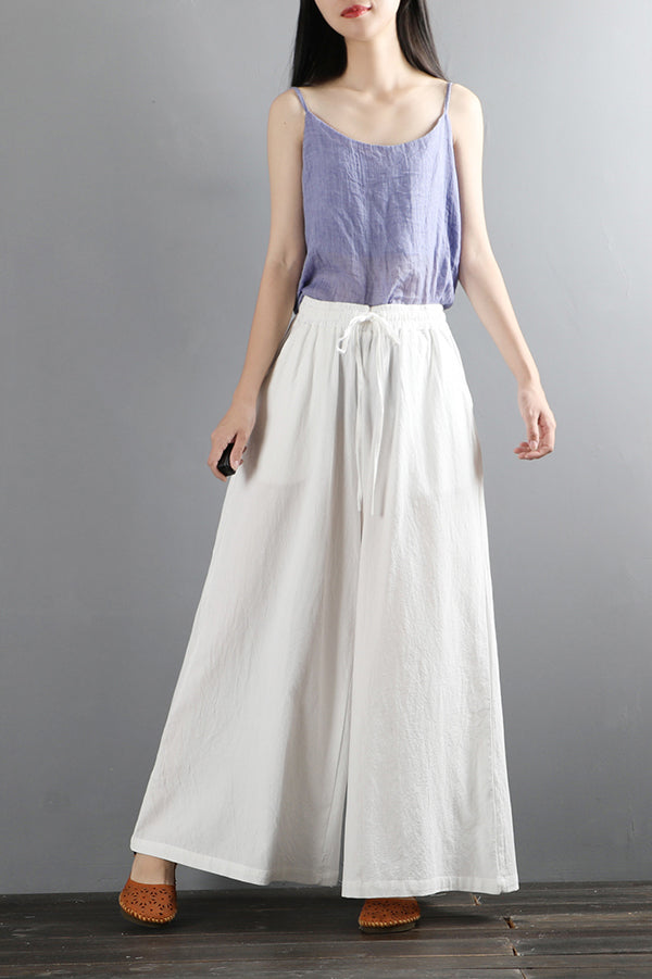 Women Vintage-inspired Casual Wide Leg Pants C2881