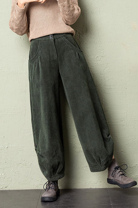 Winter Warm Thick Corduroy Pants C2958