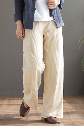 Women Long Casual Corduroy Pants C2967