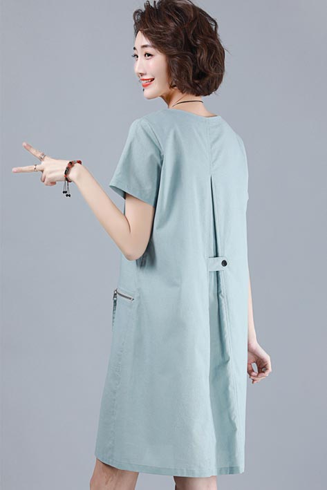 light blue dress
