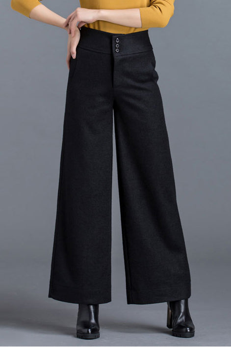 Women Casual Loose Wool Pants C3041