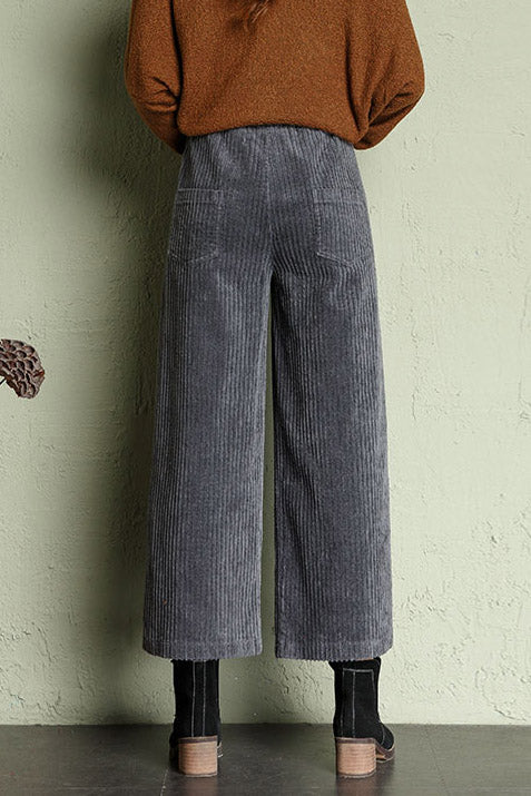 Loose Wide Leg Corduroy Pants C2959
