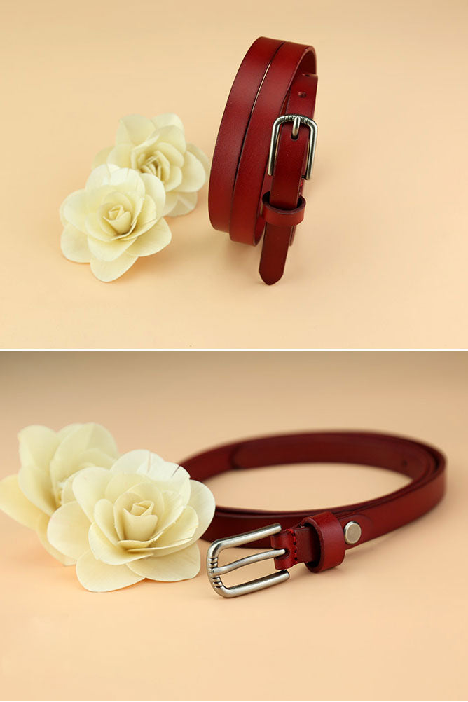 Simple fashion red belt for women J062