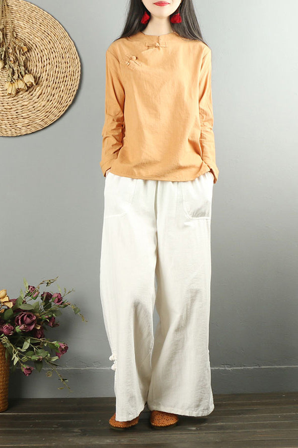 Cotton Wide Leg Loose Large Size Long Pant C2876
