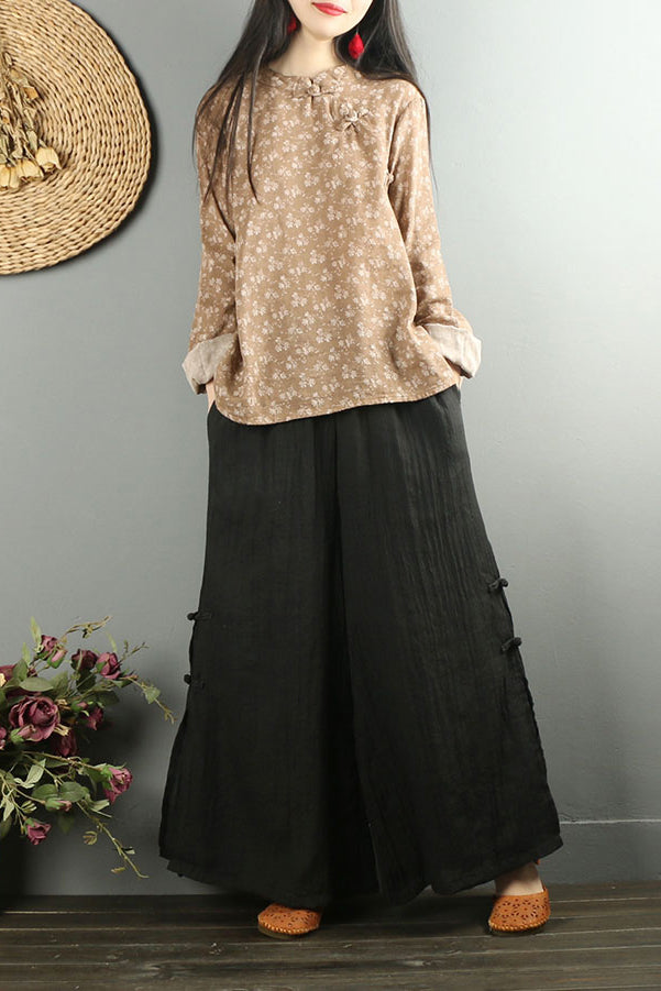 Soft Casual Loose Large Size Cotton Linen Pant C2874