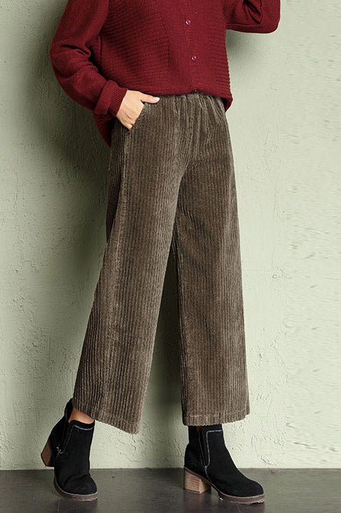Loose Wide Leg Corduroy Pants C2959