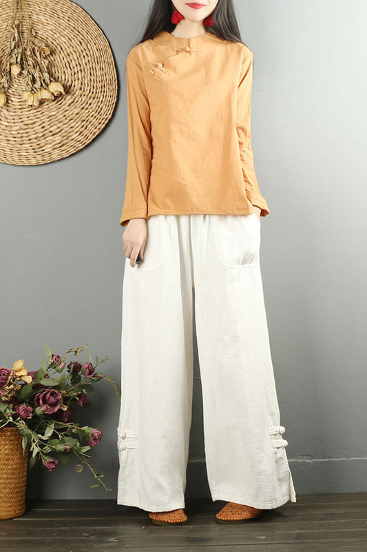 Cotton Wide Leg Loose Large Size Long Pant C2876